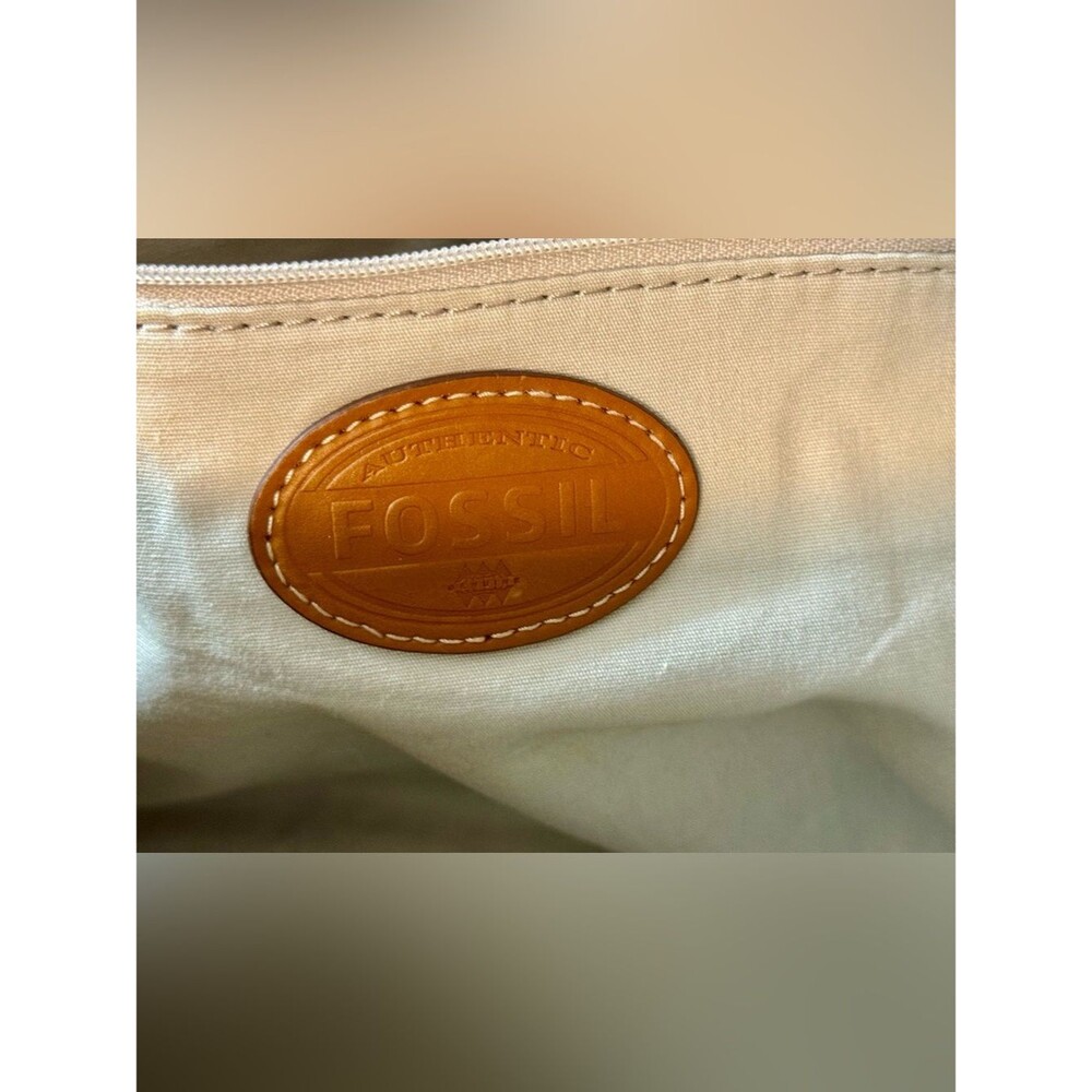 Fossil Messenger Bag Crossbody Coated Canvas Leather Trim Floral - Picture 10 of 16